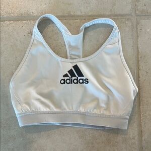 Adidas White Racerback Sports Bra
